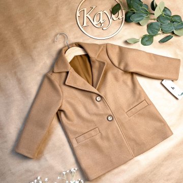 Vlnený kabát Kaya Camel